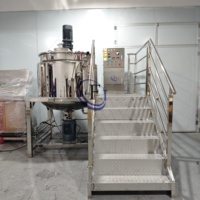 Équipement de mélange de savon liquide, cuve de mélange émulsifiante pour la fabrication de crèmes, lotions et pâtes cosmétiques avec agitateur homogénéisateur
