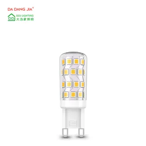 หลอดไฟ LED G9หรี่แสงได้3.5W สีขาวนวล3000K 110V-130V 300LM G9แบบ Bi Pin สำหรับไฟบ้าน