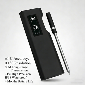 Thermomètre numérique sans fil longue portée pour viande, en métal, Bluetooth <span class=keywords><strong>WiFi</strong></span>, étanche IP68, avec application pour barbecue - Product Image 3