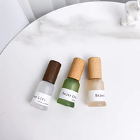 Nouveau design – Flacon pulvérisateur 10 ml 15 ml avec bouchon en bois, distributeur de parfum givré, flacon vide en verre pressé, flacon de rechange pour maquillage