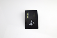 Carte de visite NFC en métal noir mat personnalisée, impression sur mesure, acier inoxydable