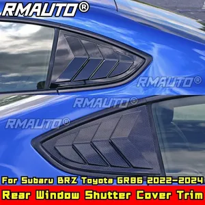 For Subaru BRZ Toyota GR86 2022-2024 Body Kit Car Side Rear <b>Window</b> Louver Shutter <b>Cover</b> Glossy Black DC Style Car Accessories - Product Image 2