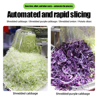 Cortadora de Repollo Eléctrica Automática Profesional CXCO, Rebanadora de Vegetales de Acero Inoxidable Ajustable de 1-8 mm para Tiendas de Delicatessen