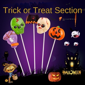 10g Halloween sucette Long bâton crâne forme sainte Explosions doux citron aromatisé sucre bonbons en gros petites collations - Product Image 3