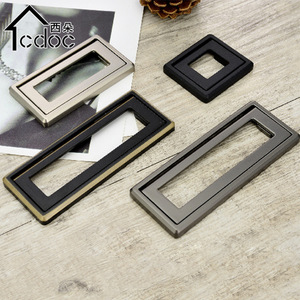 Cdoc Rectangle Furniture Handle Zinc Alloy Minimalist Wardrobe Cabinet Drawer Pull Easy Installation - Product Image 1