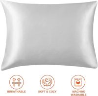 Taie d'oreiller en soie de polyester de soie de mûrier solide de refroidissement taie d'oreiller en satin pour la maison de bonne qualité
