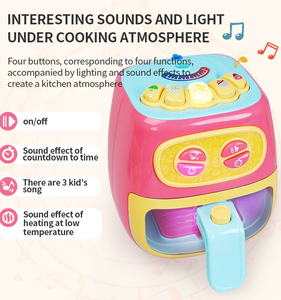 ชุดของเล่นครัวจิ๋ว ชุดทำอาหาร ของเล่นบทบาทสมมติ หม้อทอดไร้น้ำมันพลาสติก อาหารเปลี่ยนสี ของเล่นเครื่องใช้ไฟฟ้าในบ้านสำหรับเด็ก - Product Image 4