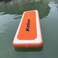 Offre Spéciale gonflable tapis de gymnastique eau tapis de Yoga PVC matériel gonflable flottant quai plate-forme