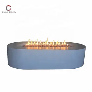 화염과 온난한 생활을 위한 현대 가구 뒤뜰 테이블 타원형 firepit