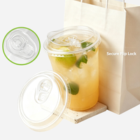 Couvre-gobelets ZFCUP, sans BPA, adaptés aux aliments, plusieurs types (89 mm, 92 mm, 98 mm), dôme plat, pour emballage de gobelets froids.