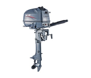 Moteur hors-bord à essence 6HP 4 temps refroidi par eau, démarrage manuel, commande par manette pour bateau de pêche - Product Image 1