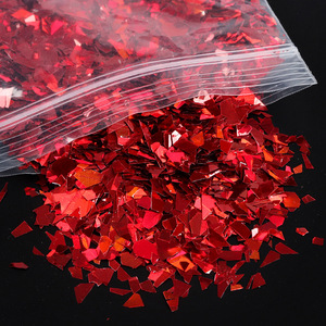 Lentejuelas iridiscentes polarizadas de PET con purpurina gruesa multicolor para decoración de uñas y resina - Product Image 3
