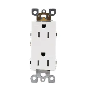 Interruptor elétrico americano e soquete 120v 15amp Tamper Receptáculo duplex resistente TR ac soquete sem placa