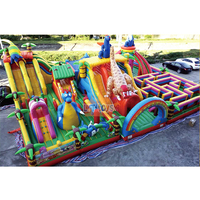 Pvc personnalisé extérieur dessin animé gonflable videur parc à thème gonflable aire de jeux pour enfants