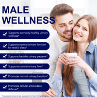 SOLOTREE OEM 90 Capsules Complément de Soutien de la Prostate pour Hommes Mélange de Champignons pour les Voies Urinaires Palmier Nain + 10 Herbes Vitamines