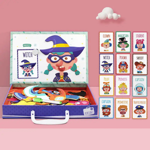 Juego de Rompecabezas Magnéticos Portátiles Multi-Tema <span class=keywords><strong>para</strong></span> Niños - Juguete de Madera <span class=keywords><strong>para</strong></span> Viajes, Aprendizaje Cognitivo y <span class=keywords><strong>Regalos</strong></span> de Juego Creativo - Product Image 3