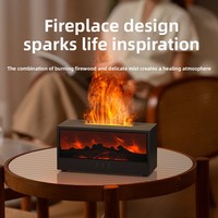 Diffuseur d'arômes à flamme réaliste 3D, humidificateur ultrasonique, télécommande, sans alcool, éclairage ambiant coloré, décoration