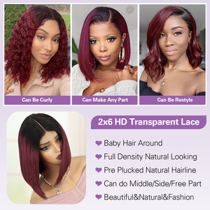 Fh Trực Tiếp Bán Buôn Tốt Khối Lượng 2x6 <span class=keywords><strong>Bob</strong></span> Tóc Giả Ren Trong Suốt Tóc Con Người Tóc Giả Ren Phía Trước Tóc Giả Sẵn Sàng Để Tàu - Product Image 6