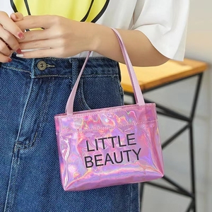 <span class=keywords><strong>Sac</strong></span> à main mini en <span class=keywords><strong>cuir</strong></span> PU imperméable personnalisé avec logo de mode en gros, <span class=keywords><strong>sac</strong></span> de shopping tendance holographique pour filles et femmes - Product Image 2