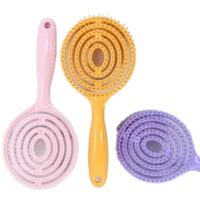 Ensemble de peignes à cheveux personnalisés en plastique pour démêler et masser, vente en gros, mignons, personnalisés, pour voyage, poche chaude, avec logo, brosse à cheveux