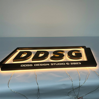 Personnalisation de logo publicitaire de lettre rétroéclairée noire étanche extérieure