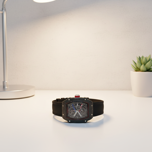 Orologio <span class=keywords><strong>da</strong></span> <span class=keywords><strong>Polso</strong></span> Sportivo <span class=keywords><strong>di</strong></span> <span class=keywords><strong>Lusso</strong></span> per <span class=keywords><strong>Uomo</strong></span>, Verde, in Silicone e Nylon, con Movimento al Quarzo in Fibra <span class=keywords><strong>di</strong></span> Carbonio, Ultra-sottile 7,8mm, Cinturino 67-02 - Product Image 6