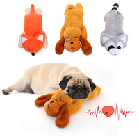 Jouet en peluche couineur pour chien, motif battement de cœur, pour soulager l'anxiété, favoriser le sommeil et le confort comportemental, jouet à mâcher pour chiot, vente en gros, usine OEM personnalisée