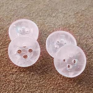Ngọc tự nhiên đá hoa hồng thạch anh nút bốn lỗ nút tinh thể màu hồng cho quần áo sang trọng - Product Image 1