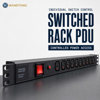 Multiprise C13 C19 avec interrupteurs individuels, protection contre les surtensions et installation en rack pour armoires de serveurs