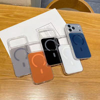 Coque de protection anti-chute en acrylique magnétique de luxe avec charge sans fil pour iPhone 18Pro Max 16Pro 14Pro Max