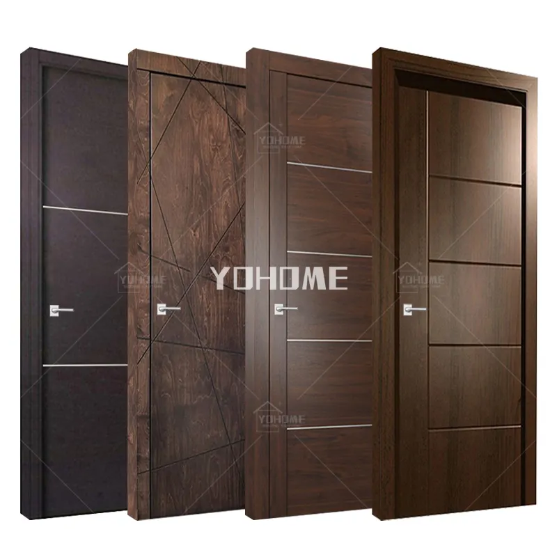 China top manufacturer custom high quality bedroom door internal room door design modern interior wooden door