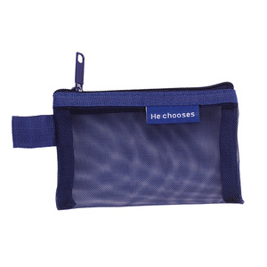 Tùy Chỉnh Thời Trang <span class=keywords><strong>Nylon</strong></span> Lưới Dây Kéo Tam Giác Rõ Ràng Mini Trang Điểm Đồng Xu Ví Son Môi Túi Tổ Chức Du Lịch Mỹ Phẩm Lưu Trữ Túi - Product Image 1