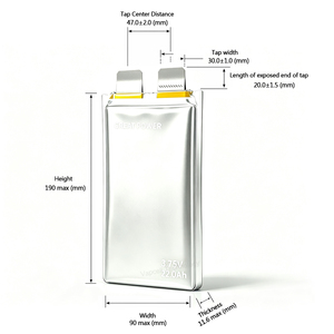 Cellule NCM à haute puissance, 3,6 V 28 Ah, décharge 3C, batterie lithium haute densité énergétique en emballage souple pour station d'alimentation portable - Product Image 2