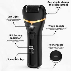 Appareil électrique pour éliminer les callosités des pieds, moteur puissant, rechargeable par USB, avec 3 têtes de ponçage - Product Image 6