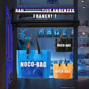 Bolsa de Compras de PVC Biodegradable con Logotipo Personalizado, Plegable, Impermeable, Transparente, Holográfica, para Supermercado - Product Image 3