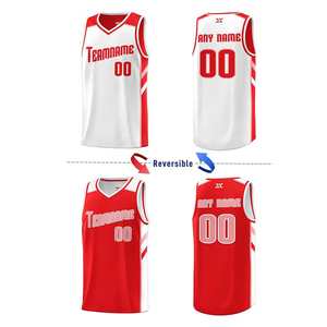 Оптовая продажа: Баскетбольная форма для сублимации с номерами, ретро-дизайн, дышащая, 100% полиэстер, мужская, на заказ - Product Image 2