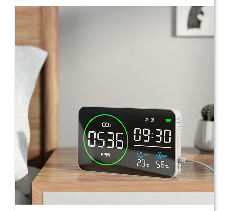 10 Inch LCD Large Screen Multi-functional CO2 monitor Air Quality Monitor CO2 Sensor for School