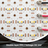 Lembaran Lampu LED CCT yang Dapat Diredupkan 2700K 6000K Panel LED Dua Warna CRI Tinggi 90 IP20 untuk Lampu Latar Dapur