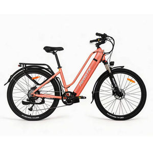 Hedatx <b>Electric</b> City Bike 27.5 Inch Rear <b>Hub</b> Motor 7 Speed Aluminum Frame Digital Display Step Through Urban Commuter Bike - Product Image 2
