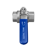 Válvula de Bola Roscada de Acero Inoxidable 304/316 SS BSP NPT con Rosca Hembra de Paso Completo para Plomería de Agua