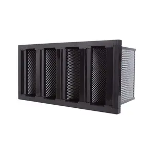 Factory Distributors Customized Size Wholesale HVAC OEM Air Filter Activated Carbon V Bank Box Type Air Filter