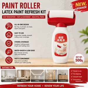 BKW <b>Roller</b> Latex <b>Paint</b> Refresh Kit Easy Wall Renovation Repair Tool Water-Based Smooth Finish - Product Image 1