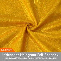 Tissu en polyamide et élasthanne holographique scintillant, extensible dans les quatre sens, à paillettes métalliques, respirant et à séchage rapide, pour maillots de bain et gymnastique