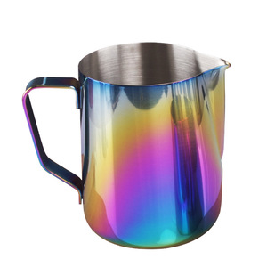 Tasse à <span class=keywords><strong>café</strong></span> en acier inoxydable 304, pot à lait, tasse à bulles, pot à fleurs à bec pointu, tasse à cire, design moderne et simple pour bar - Product Image 5