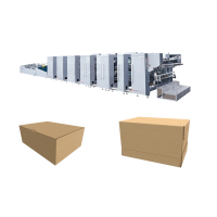 Machine automatique de pliage et de collage de boîtes en carton ondulé à double pièce haute efficacité JY1650/2000/2400 avec pulvérisation de colle pour sacs en plastique