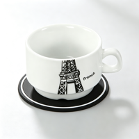 Sous-verre rond moderne personnalisé en PVC promotionnel, épaisseur 3 mm, avec logo personnalisé, résistant à la chaleur, écologique