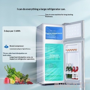 Refrigerador Doméstico de Doble Puerta, Mini <span class=keywords><strong>Congelador</strong></span> Pequeño para Dos Personas, 118L, Control de Temperatura Mecánico, Ideal para Dormitorios y Alquileres, Eficiente Energéticamente - Product Image 4