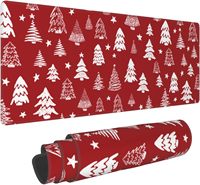 Tapis de souris de bureau en caoutchouc naturel, design Joyeux Noël, mignon, durable, surface en tissu lisse, taille personnalisable, cadeaux