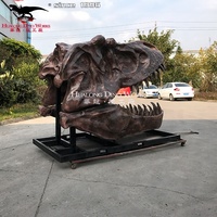 Réplique de crâne et de squelettes de dinosaures en fibre de verre de Park Jurassic High, modèle d'intérieur pour enfants, idéal pour les écoles ou les centres commerciaux