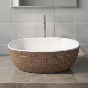 Nouveau design de lavabo de salle de bain en céramique, carré ou rond, à poser sur meuble, pour usage commercial - Product Image 4